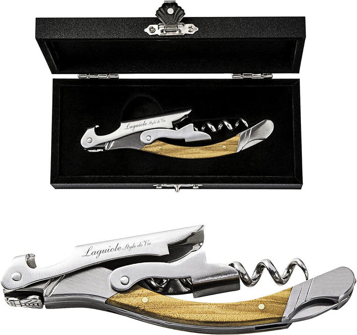 Laguiole Style de Vie Kurkentrekker Olijfhout in Giftbox