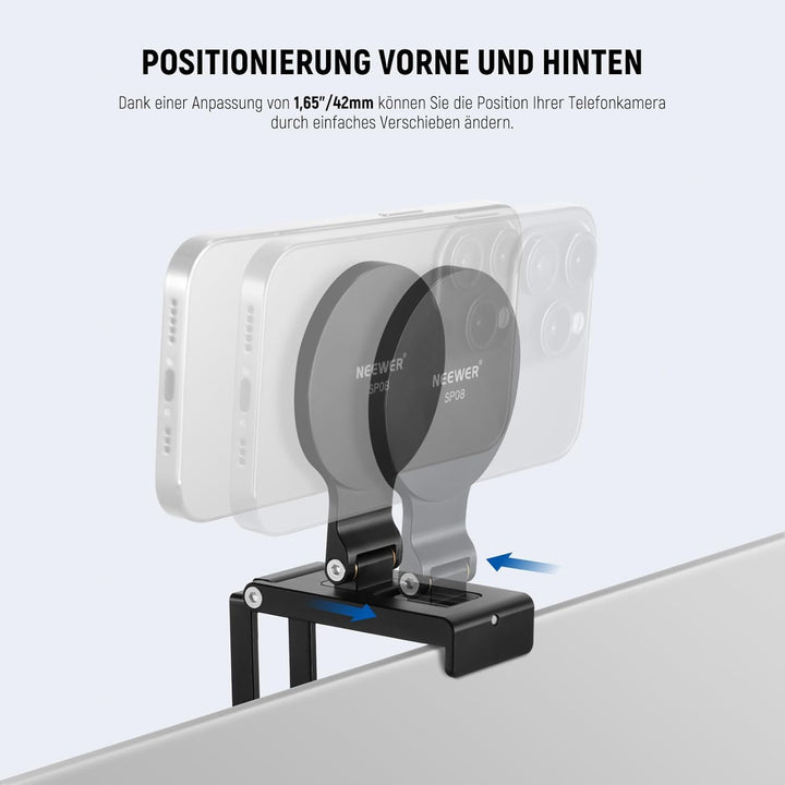 NEEWER Continuity Camera Mount für Tisch Monitor, magnetische dreifach Faltbare Handy Kamera Webcam
