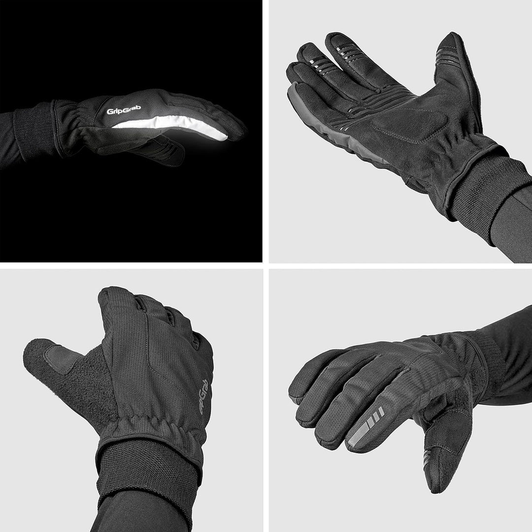GripGrab Windster 2 Winddichte Winter Fahrradhandschuhe Gepolstert Gefüttert Thermo Touchscreen Rads