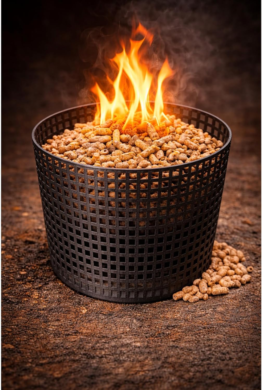 Pelletkorb 17 cm Kaminbrennkorb Pellet Pellets Kaminkorb