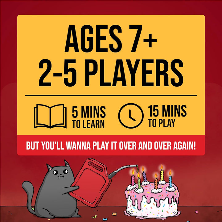 Exploding Kittens -10th Anniversary Collectible Tin (New Edition) – Updated with 8 Legacy Cards – Hi