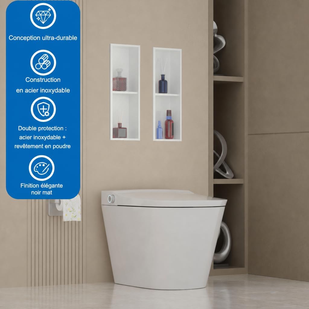 Edelstahl Wandnische dusche zur Aufbewahrung Duschablage Unterputz,Einbaunische Wand Eingebaut,Dusch