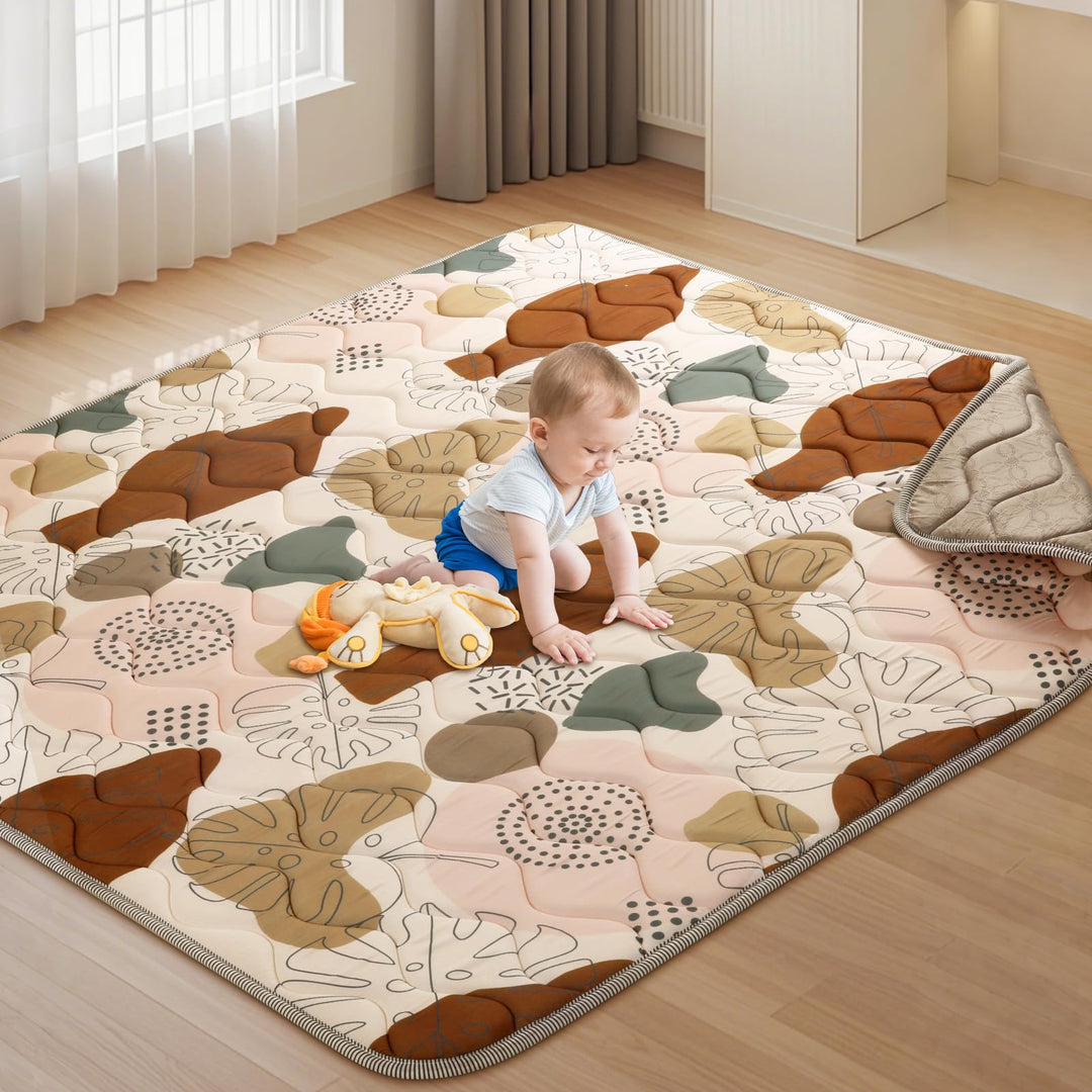Baby Spielmatte 180x150cm Krabbelmatte, Dicke Weiche Polsterschaum Krabbeldecke für Babys und Kleink