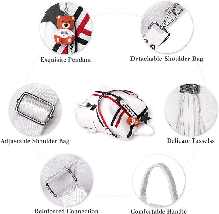 FANDARE Modischer Rucksack Wasserdicht Damen-Henkeltaschen Damen-Henkeltaschen PU-Leder Umhängetasch
