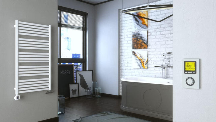 anapont elektrischer Premium Badheizkörper Marlin - gerade - Farbe - Timer-Funktion - Handtuchheizkö