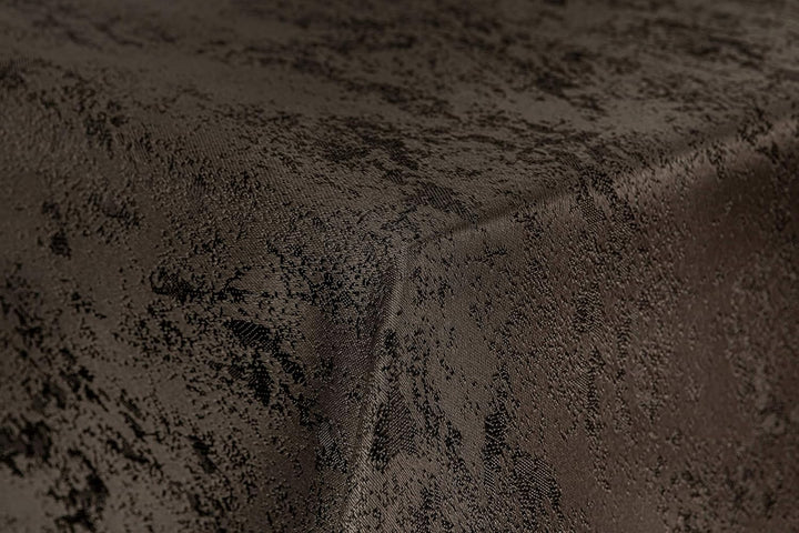Tischdecke Damast Jacquard Brilliant Meliert 90x90 in Dunkelbraun mit gerade Saumkante 90 x 90 cm (Q