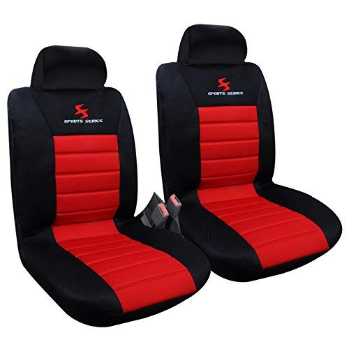 WOLTU AS7257-2 2er Sitzbezüge Auto Einzelsitzbezug universal Grösse, Komplettset, rot, rot