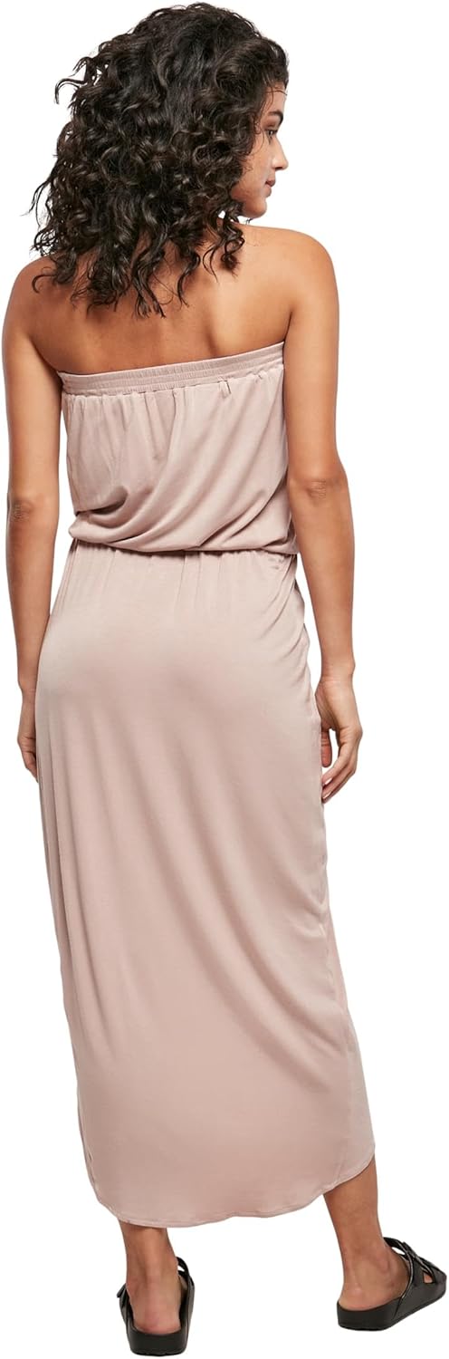 Urban Classics Damenkleid aus Viskose, sommerliches Bandeau-Kleid für Frauen mit luftigem Stoff, trä