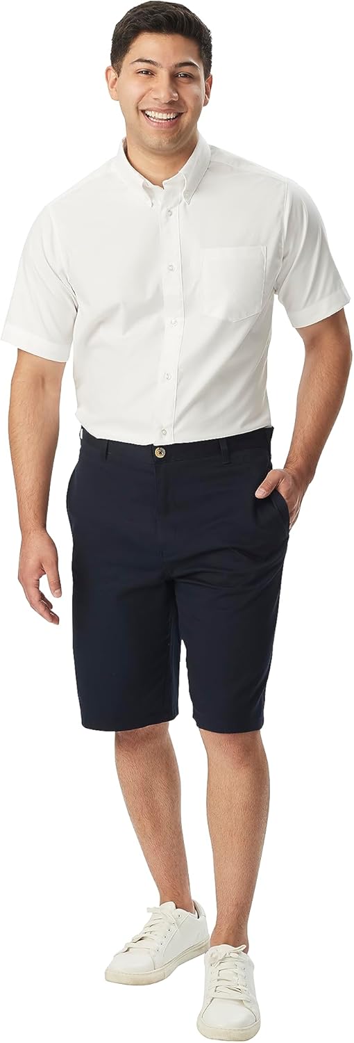 French Toast Jungen Short Sleeve Oxford Dress Shirt (Standard & Husky) Hemd mit Button-Down-Kragen S