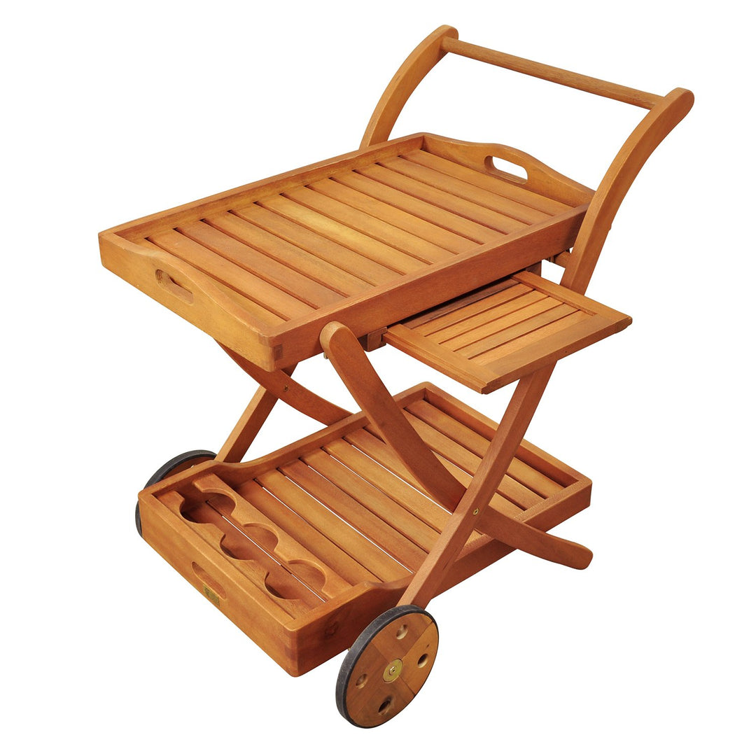 indoba Flair-Serie Sun Flair-IND-70004-SW Servierwagen, braun, 80 x 62,5 x 86 cm