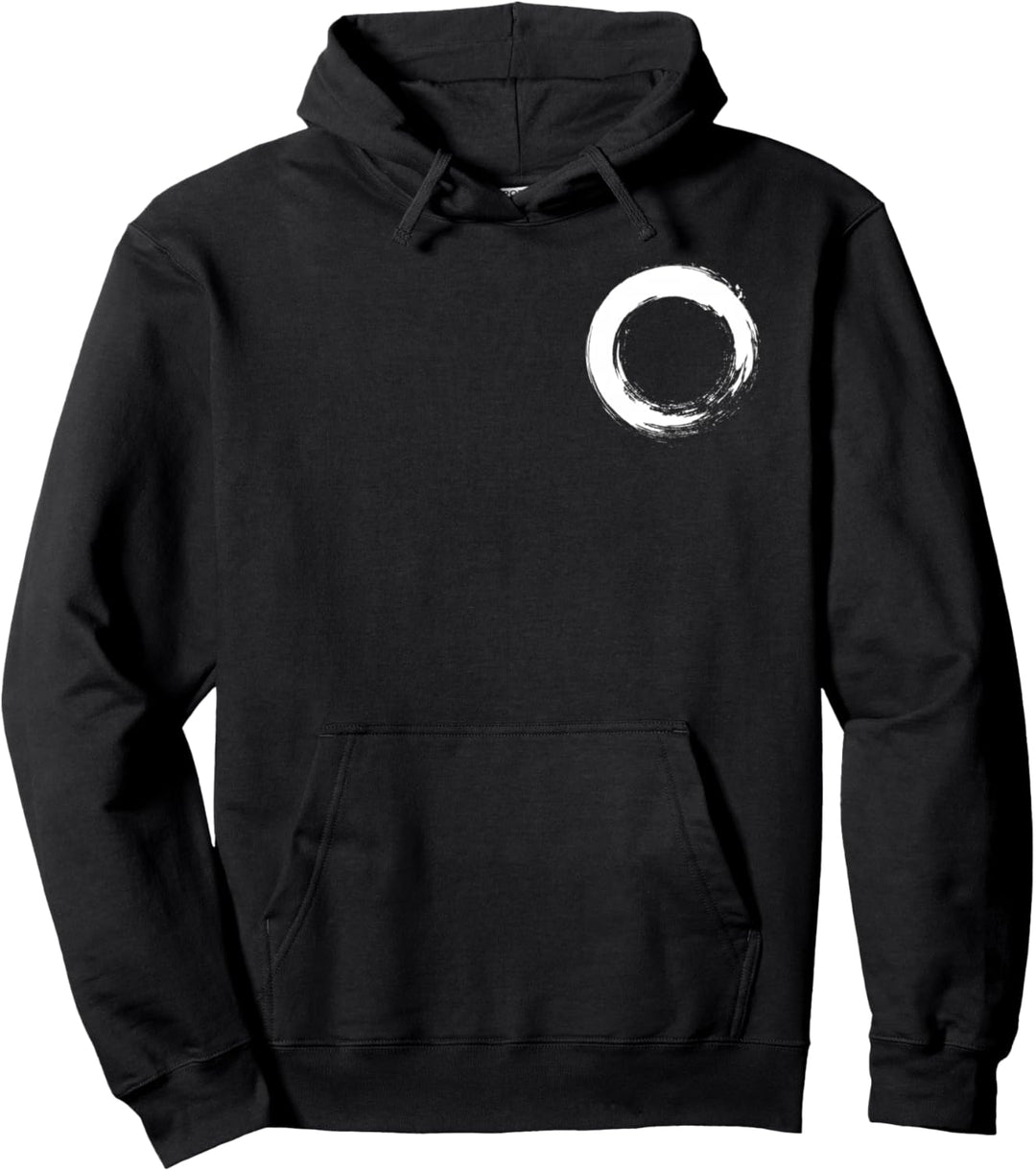 Enso Circle Zen Japanese Aesthetics Free Mind Meditation Fun Pullover Hoodie