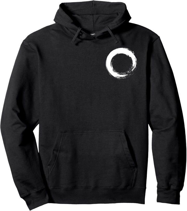 Enso Circle Zen Japanese Aesthetics Free Mind Meditation Fun Pullover Hoodie