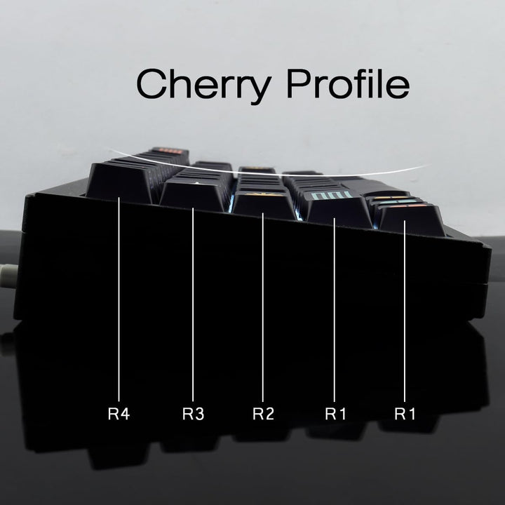 PBT Keycaps, 131 Keys Custom Black Expo Keycaps, Shine Through Side Engraved Transparent Keycaps Che