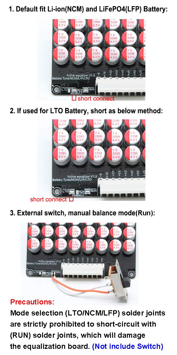 TECNOIOT 6S 5A Li-Ion Lifepo4 LTO Lithium Active Equalizer Balancer Kondensator 4S 5S 6S