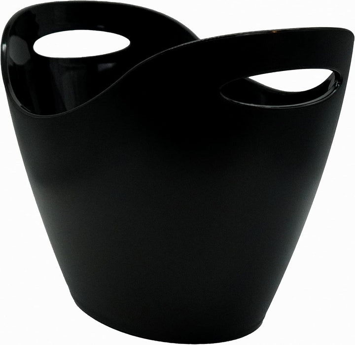Champagnerkühler - Sektkühler – Flaschenkühler – gross, matt schwarz, elegant, Kunstsstoff, bruchsic