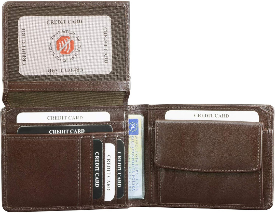 KORUMA ORIGINAL RFID Schutz Leder Geldbeutel (BRAUN), Braun