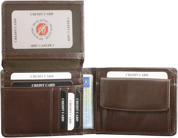 KORUMA ORIGINAL RFID Schutz Leder Geldbeutel (BRAUN), Braun