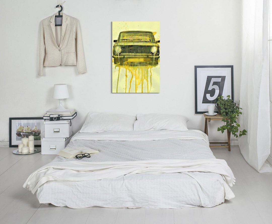 Paul Sinus Art Lada 90x60cm Wandbild Aquarell Kunstbild Malerei Leinwandbild Fotoleinwand