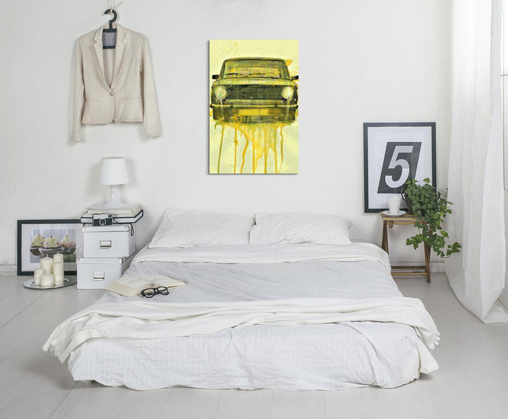 Paul Sinus Art Lada 90x60cm Wandbild Aquarell Kunstbild Malerei Leinwandbild Fotoleinwand