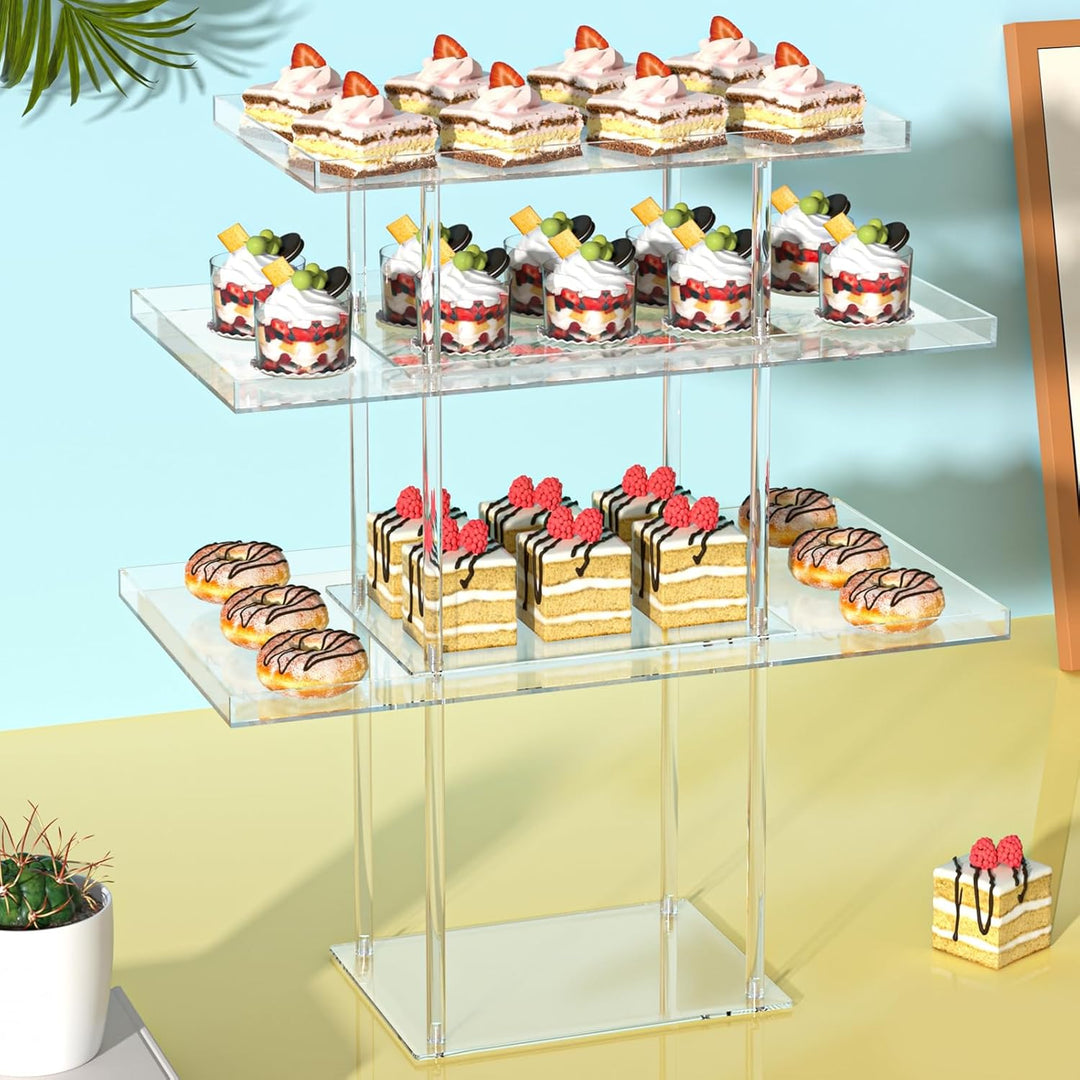 Yokawe Dessertständer-Set, Cupcake- und Gebäck-Serviertabletts, Plätzchen, Kuchen- und Süssigkeitenp