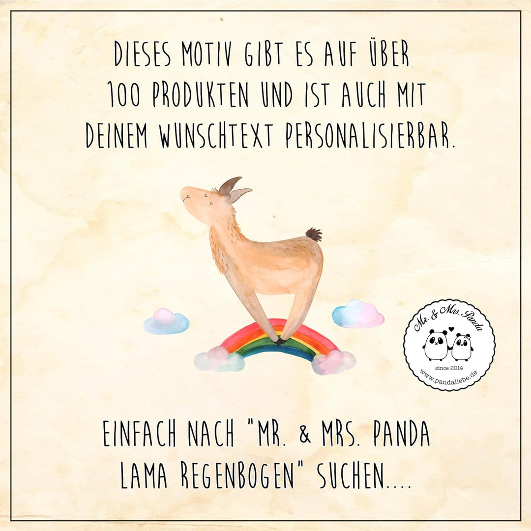 Mr. & Mrs. Panda Dose Lama Regenbogen - Geschenk, Hobby, Abi, behälter, zuckerdose, Keksdose, Teedos