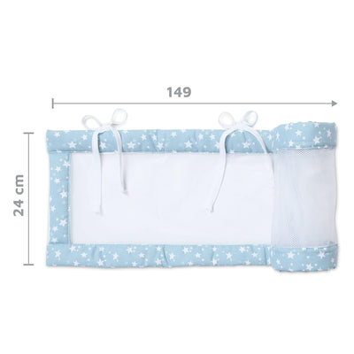 babybay Nestchen Mesh-Piqué passend für Modell Original, azurblau Sterne weiss