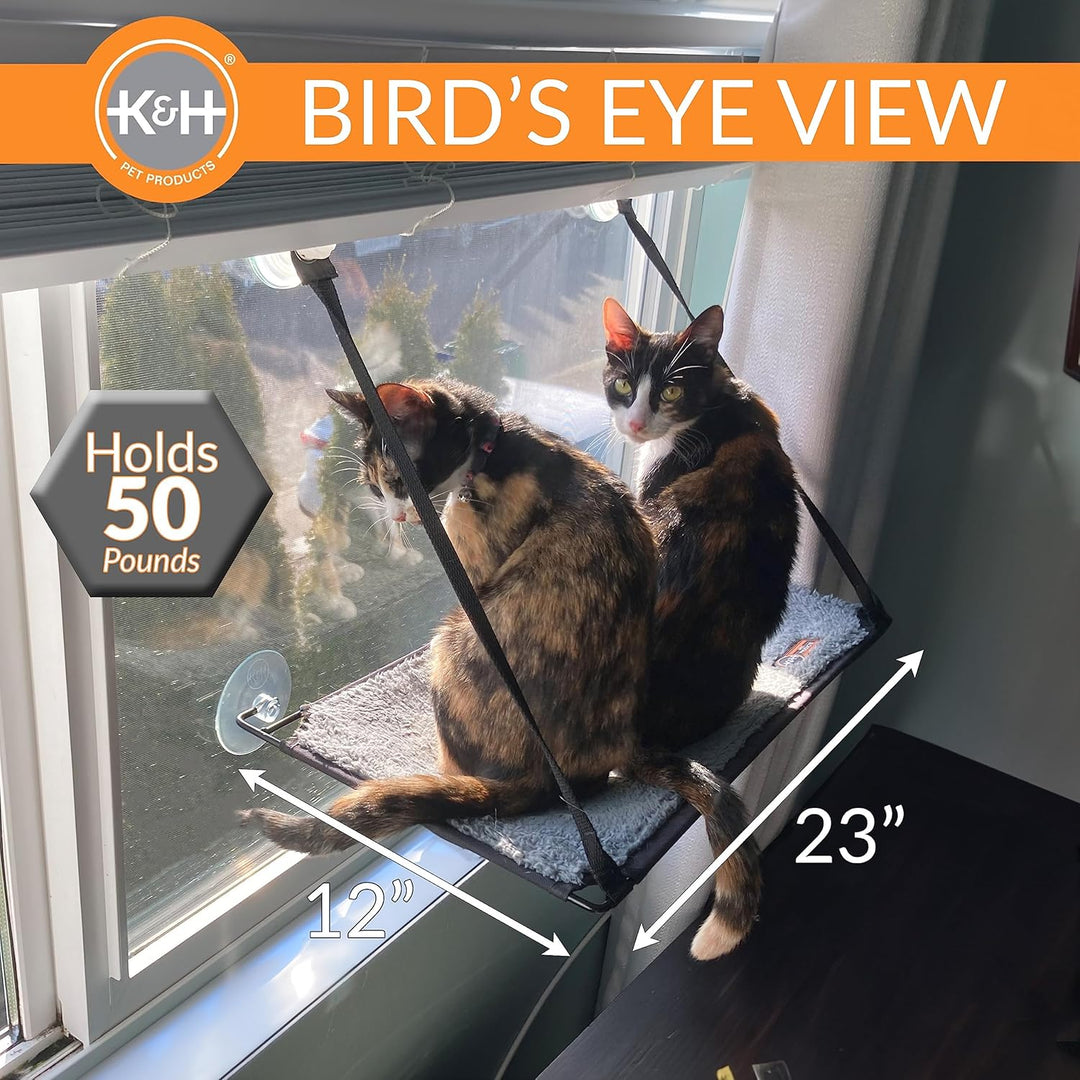 K&H 779091 EZ Easy Window Mount Kitty Sill, am Fenster zu befestigendes Katzenbett mit Einer Ebene E