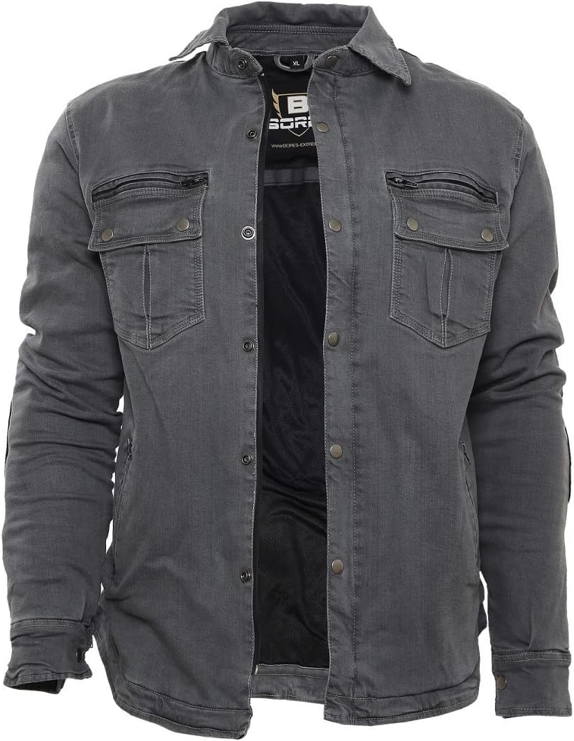 Bores Driver Motorrad Hemd (Dark Grey,S) S Grau, S Grau
