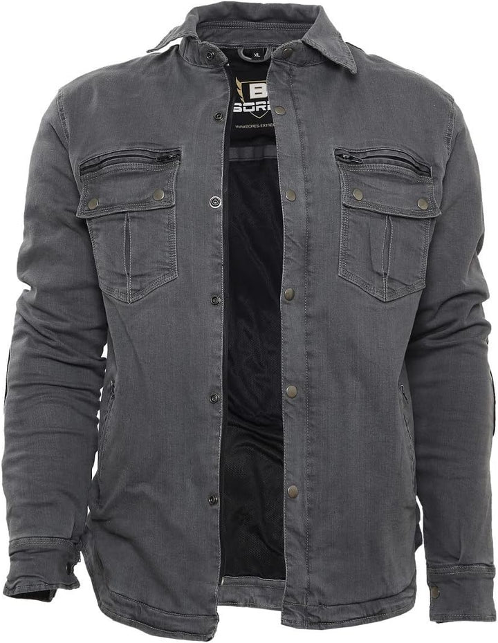 Bores Driver Motorrad Hemd (Dark Grey,S) S Grau, S Grau