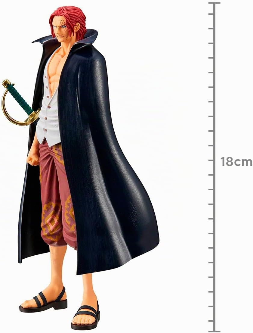 Banpresto One Piece RED Actionfigur Shanks Vol.2 The Grandline Men aus Kunststoff, von Bandai.