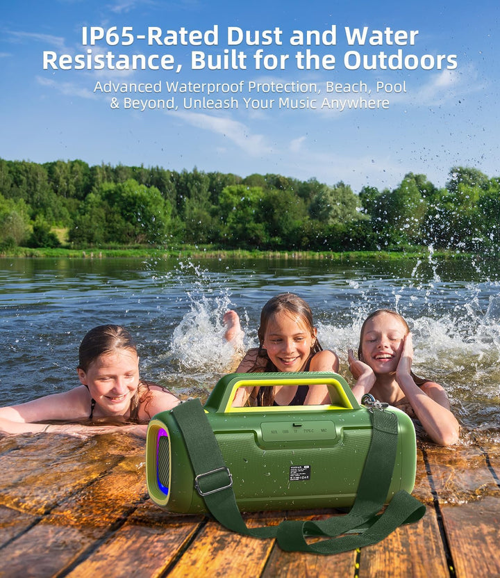 Bluetooth Lautsprecher Tragbar Musikbox 140 Peak Outdoor Bass Boost Speaker | 2 Subwoofer + 2 Tweete