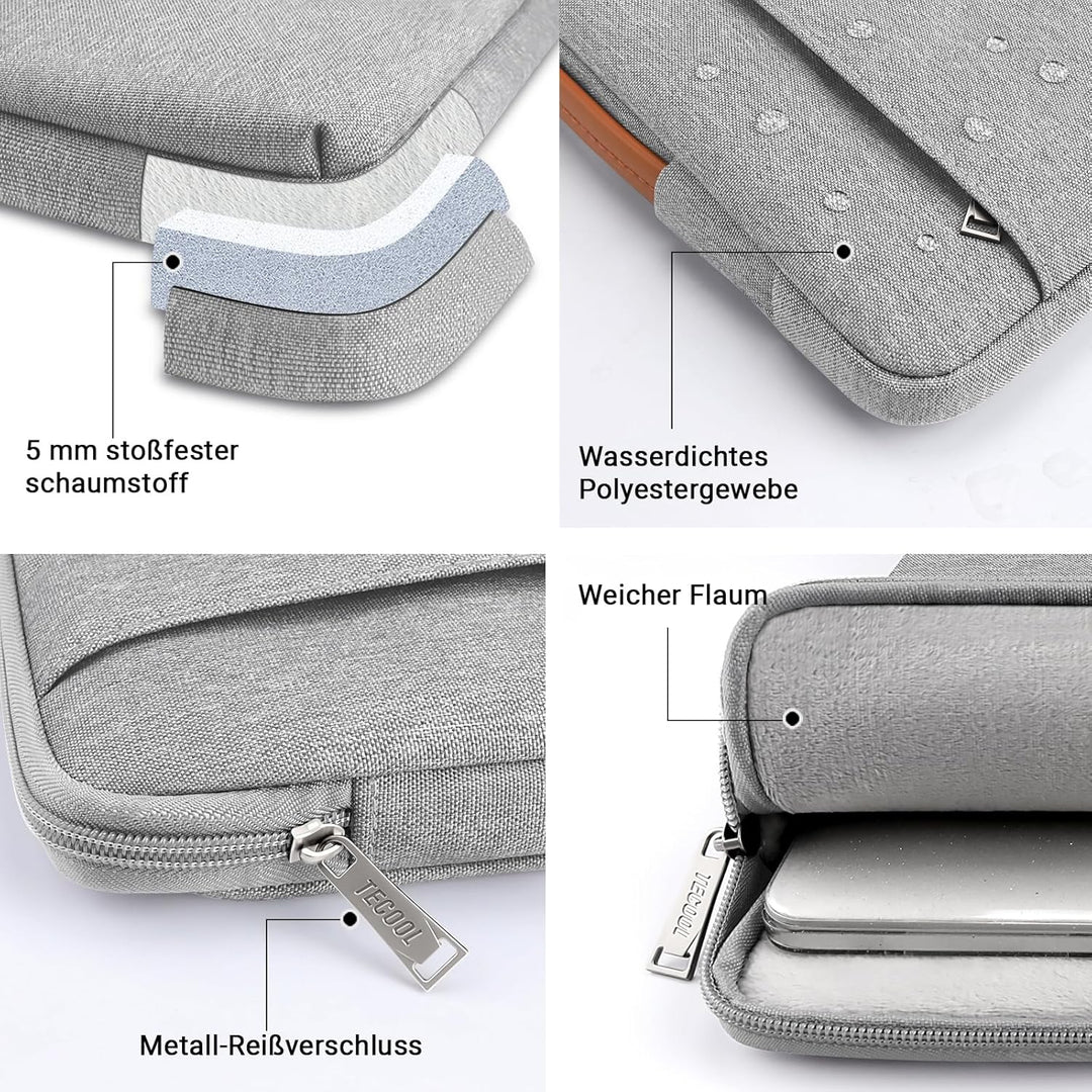 TECOOL 15.6 Zoll Laptoptasche Hülle Tasche für 15-15,6 zoll Laptop Notebook Lenovo Thinkpad Ideapad