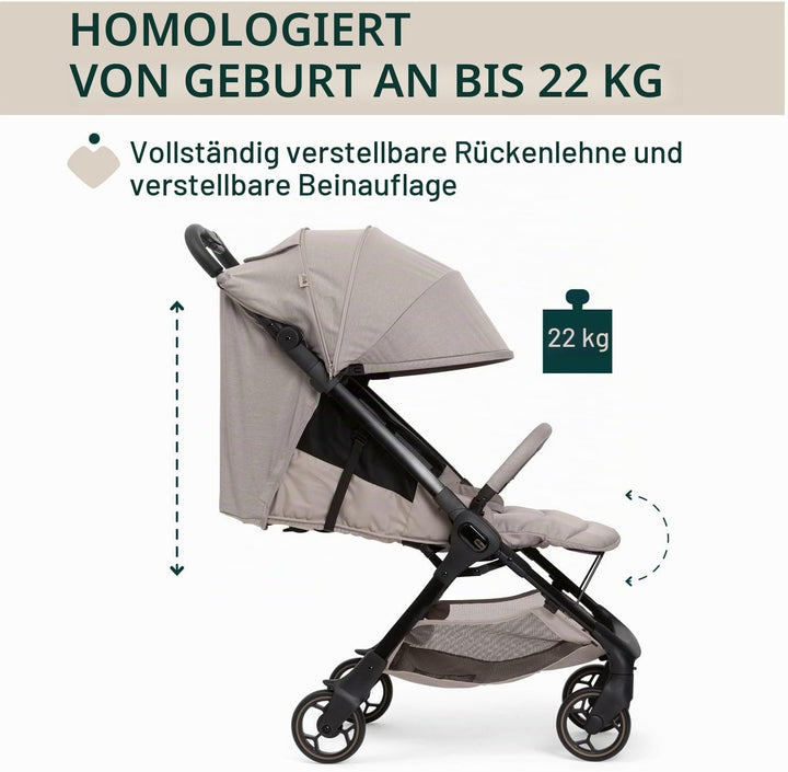 Chicco WE 2 Kinderwagen, leichter, faltbar, von 0 Monaten bis 22 kg, Reise-Kinderwagen, leichter Flu