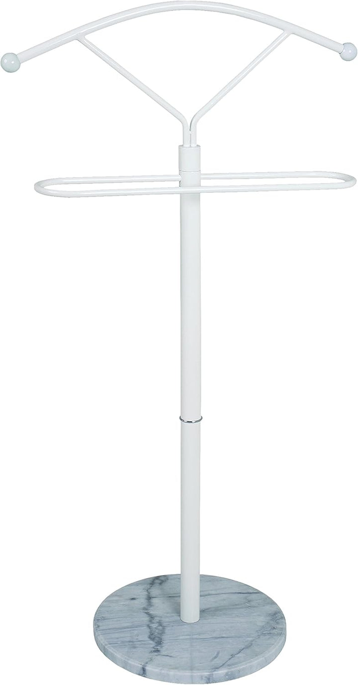 HAKU Möbel Herrendiener Marmor weiss Metall stummer Diener Schlafzimmer - Masse: B 50 x H 105 x T 32
