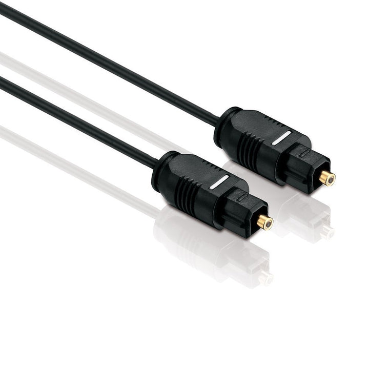 PerfectHD Hochwertiges schwarzes Toslink-Kabel – 2,2mm Durchmesser – Optisches Digitalkabel für TV,