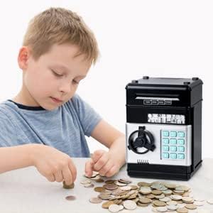 Thedttoy Spardose Scheine Elektronische Geldbank Geldtresor, Sparschwein ATM Tresor Kinder Digitaler