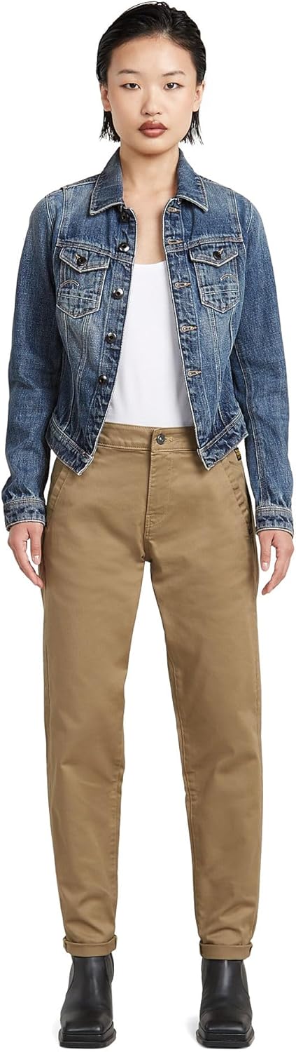 G-STAR Damen Kate Boyfriend Chino 23W / 28L Beige (Safari D25257-c105-b444), 23W / 28L Beige (Safari
