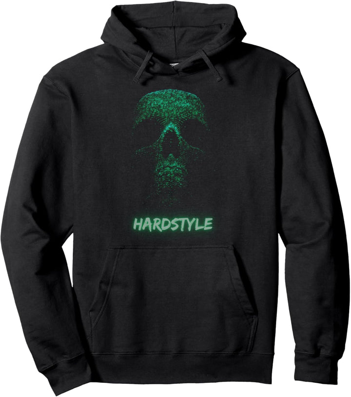 Hardstyle Skull Männer Herren Hardcore Minimal Techno Gabber Pullover Hoodie