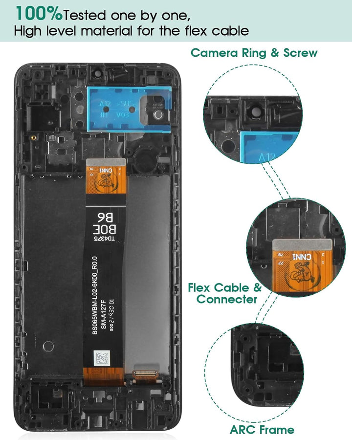 Für Samsung A12 Nacho Screen Ersatz für Galaxy A12 Nacho LCD Bildschirm für Galaxy A127 Display Ersa
