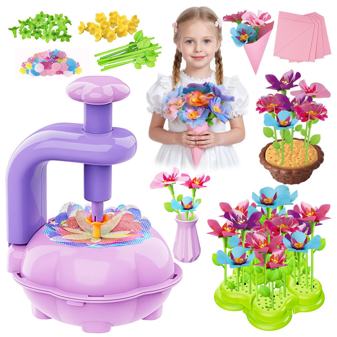 wittsyer DIY Blumen Bastelset Kinder ab 6 Jahre, Basteln Mädchen 5 6 7 8 Jahre, Blumen Basteln Kinde