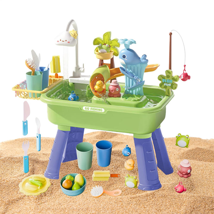 Wassertisch Für Kinder - 4-in-1 Aktivitätstisch Mit Fliessendem Wasser | Sicheres Kunststoffmaterial
