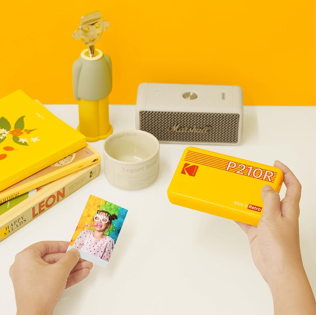 Kodak Mini 2 Retro mobiler Farbig Fotodrucker für Smartphone (iPhone & Android) - Weiss - 8 Blatt (5