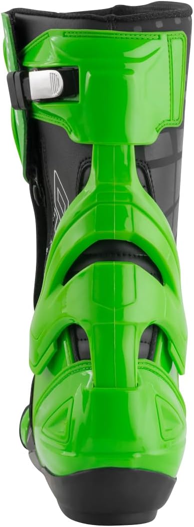 Bogotto Donington Motorradstiefel, schwarz/grün, 47 Schwarz Grün 47 EU, Schwarz Grün 47 EU