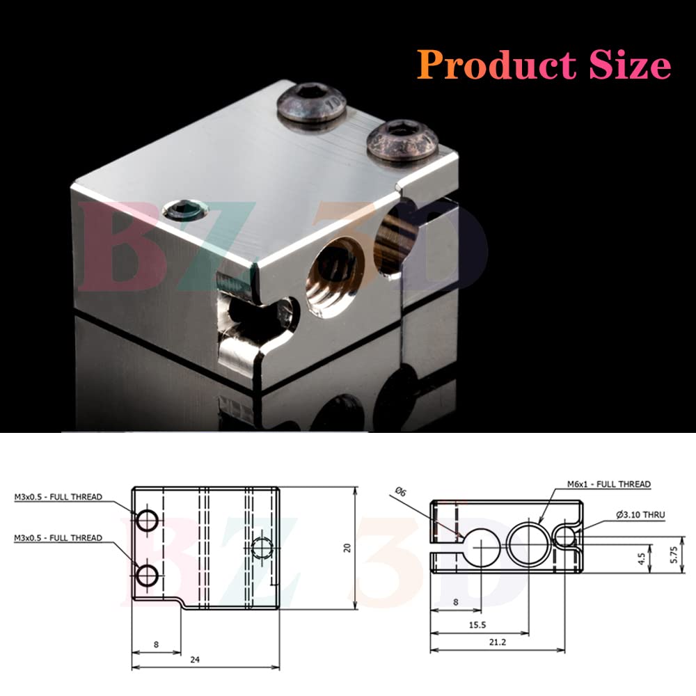 1 STÜCK PT100 Volcano Heizblock Plated Copper Heater Block Volcano Plattierte Kupfer Heizblock Mit S