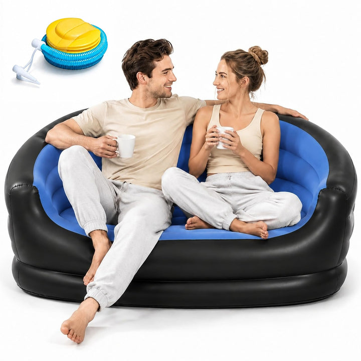 2-Sitzer Aufblasbares Sofa, Aufblasbarer Sessel Indoor &amp; Outdoor | Aufblasbare Couch für Erwachsene,