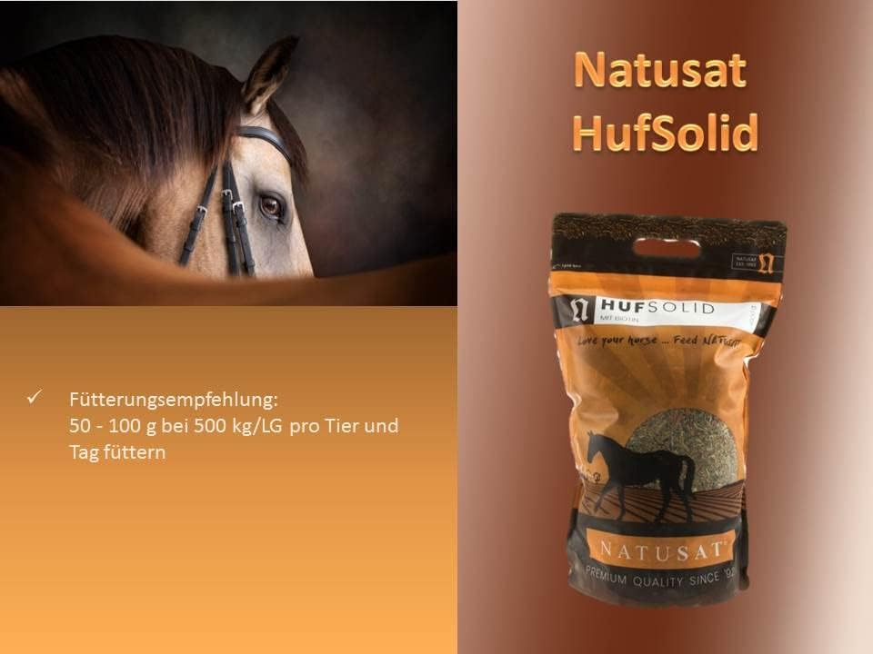 Natusat HufSolid + Biotin 4500 g, Ergänzungsfutter für Pferde | Pferdehuf