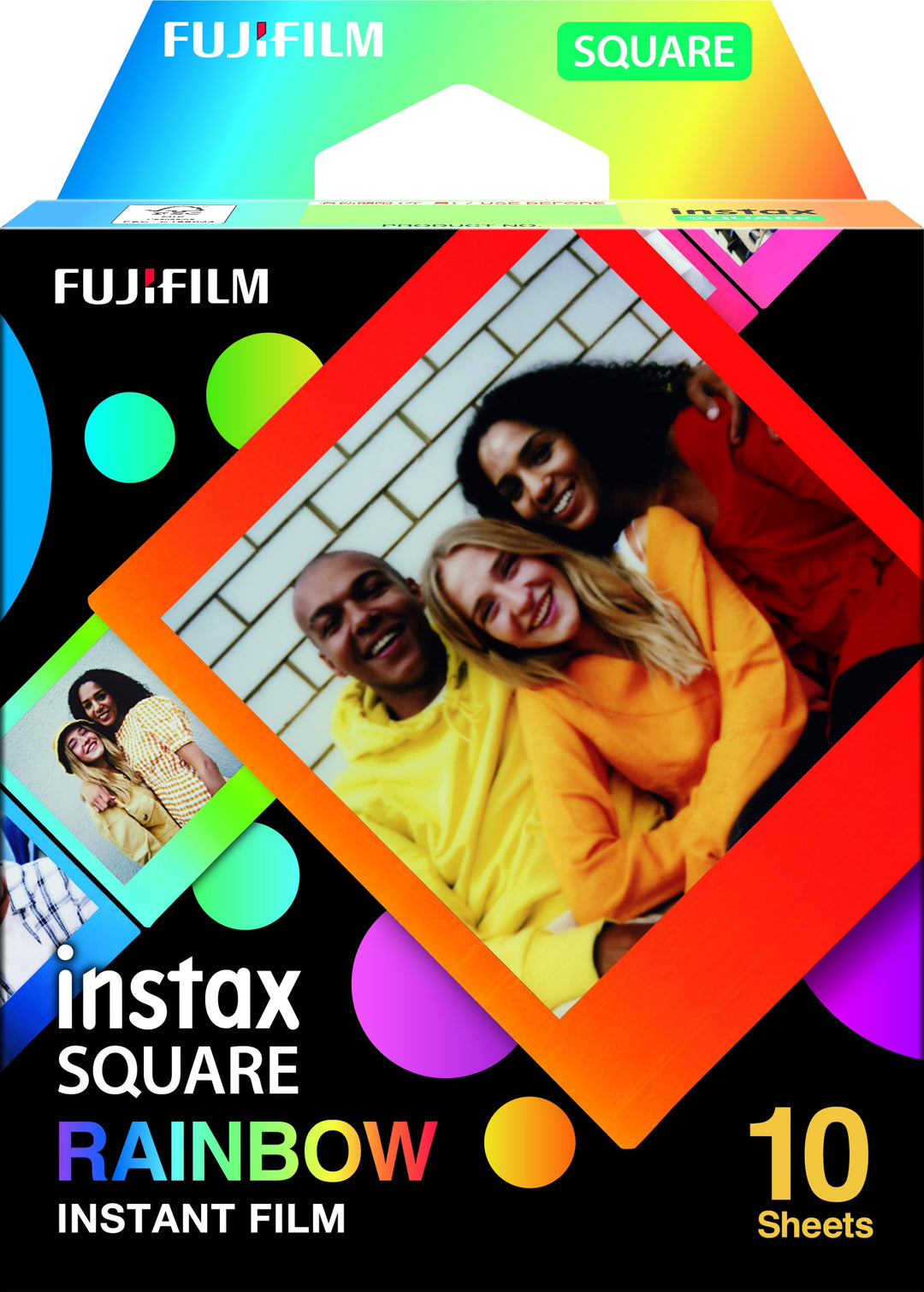 instax™ Square Film, Rainbow, 1x10