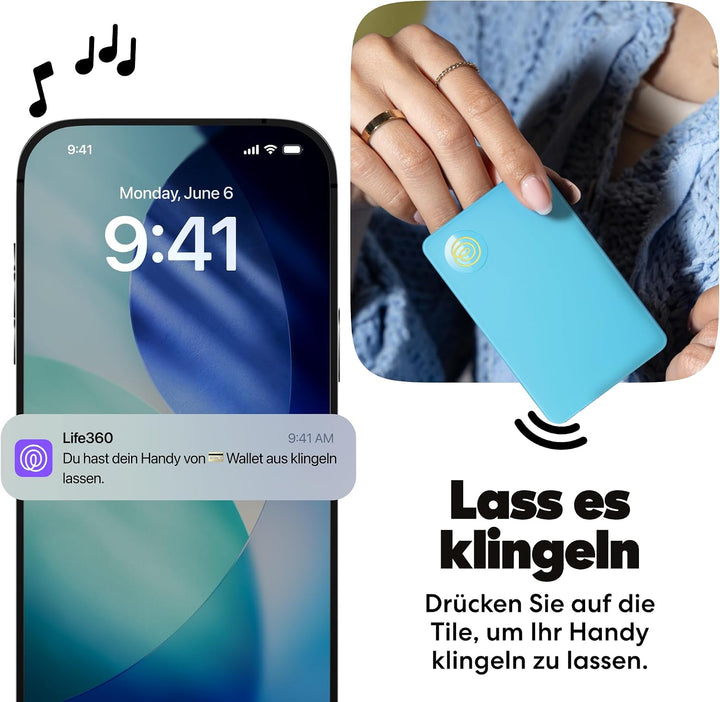 Tile by Life360 Slim - Geldbörsenfinder, Bluetooth-Tracker und Gegenstandsfinder für Gepäckanhänger,