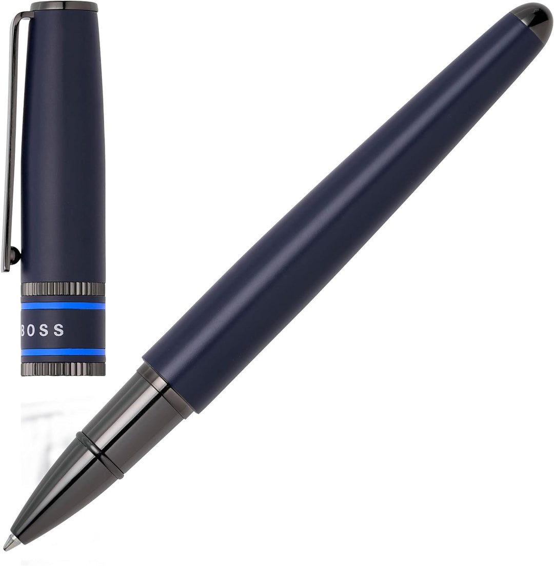 Hugo Boss Stifte-SetKugelschreiber und Tintenroller Illusion Gear Blue in der Geschenkbox, HPBR212L