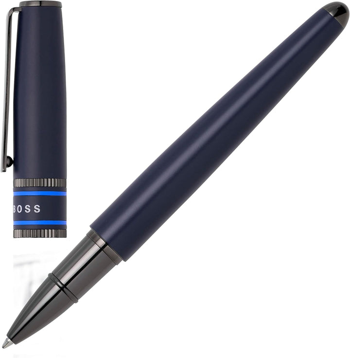 Hugo Boss Stifte-SetKugelschreiber und Tintenroller Illusion Gear Blue in der Geschenkbox, HPBR212L